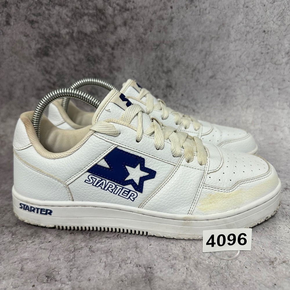 Starter LFS 1 Sneakers Boys 7M White Blue Athletic Casual Low Top Shoes